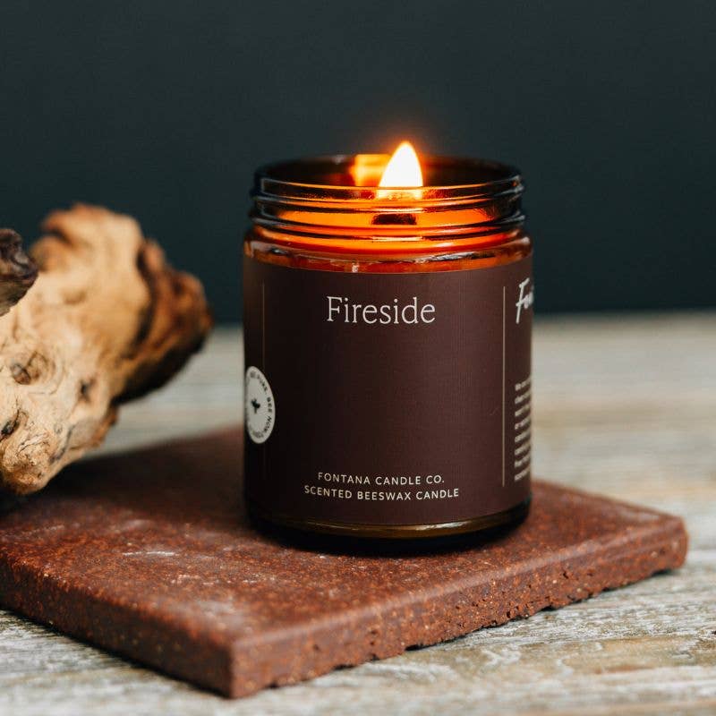 Fireside Essential Oil Beeswax Jar Candle: Non-Toxic