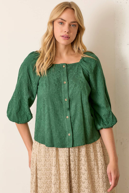 Penny Blouse | Forest Green