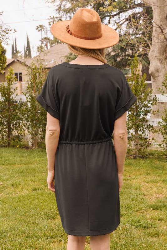 Karly Dress (Plus) | Charcoal