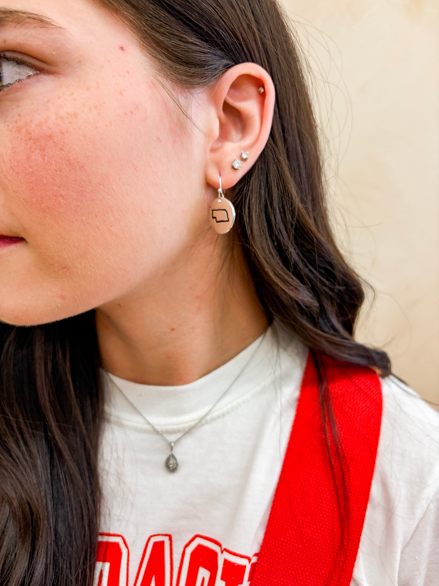 Nebraska Gameday Earrings | Silver
