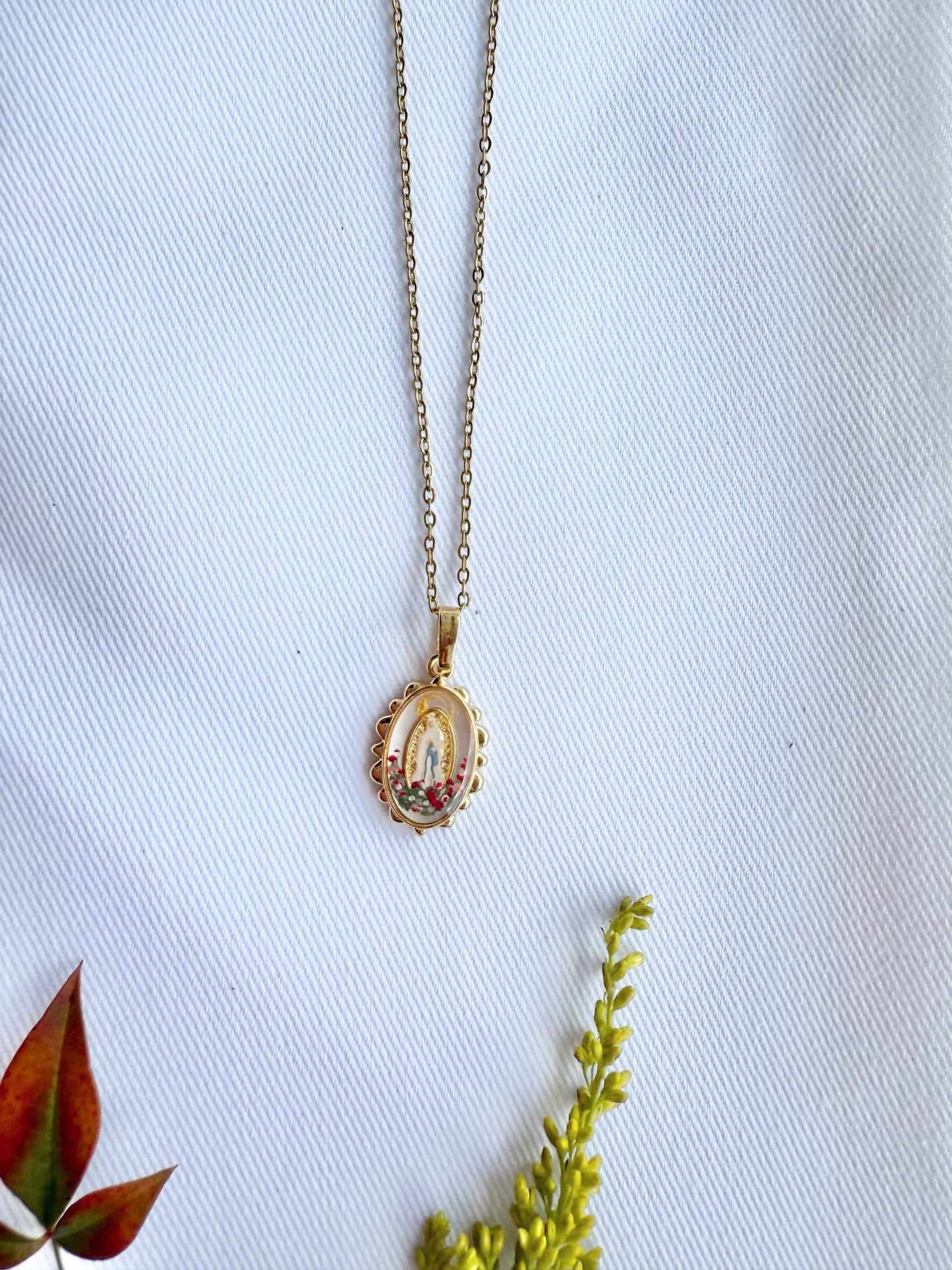 Dainty Our Lady of Lourdes Necklace