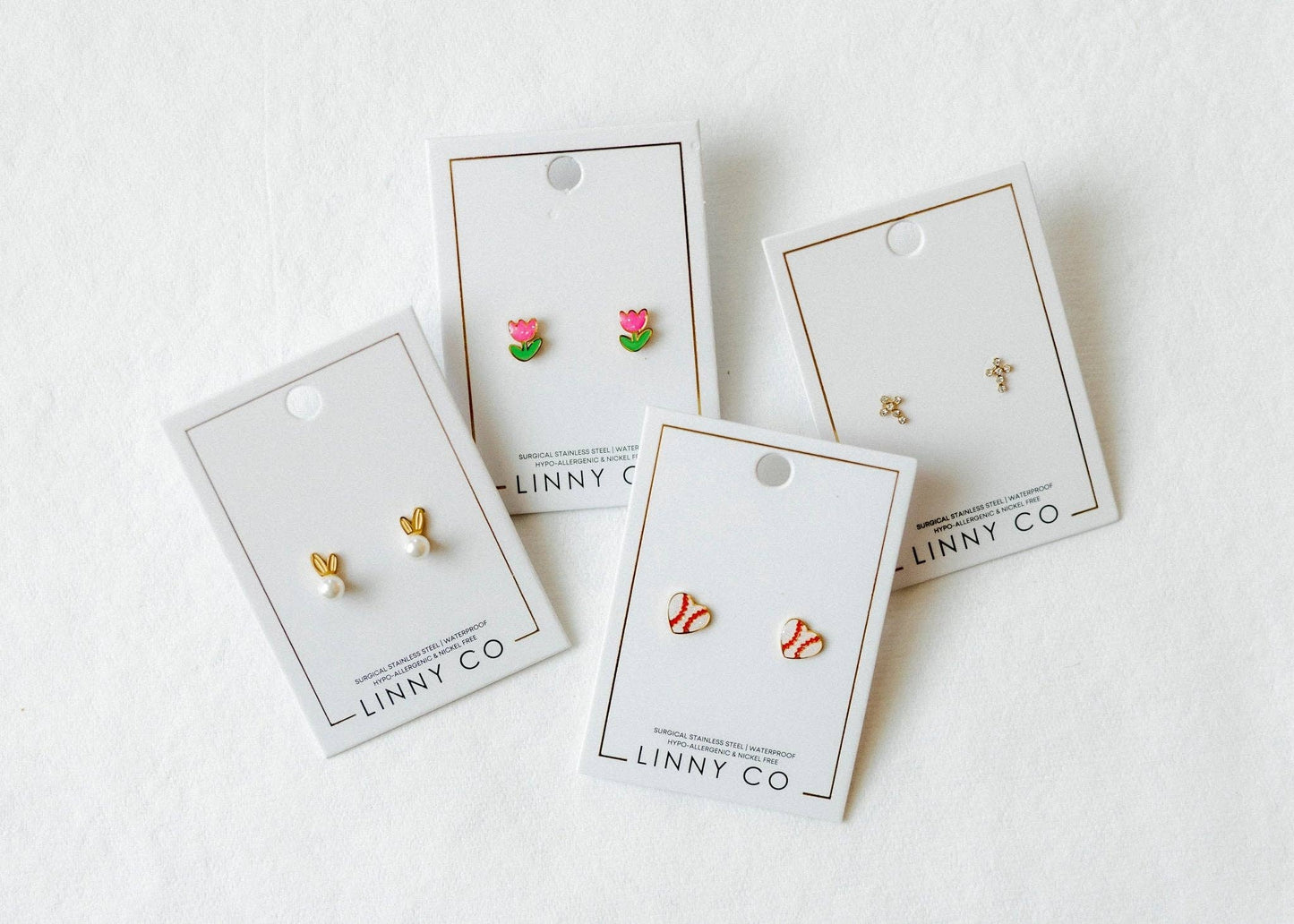 Screwback Stud Earrings - Tulip Pink