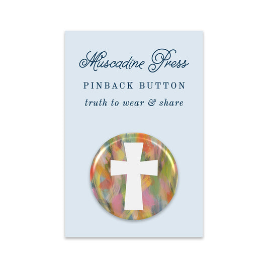 Pinback Button, Colorful Cross