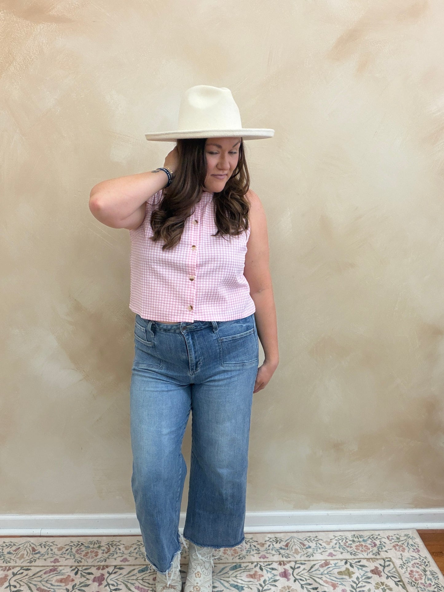 Pretty in Pink Gingham Tank