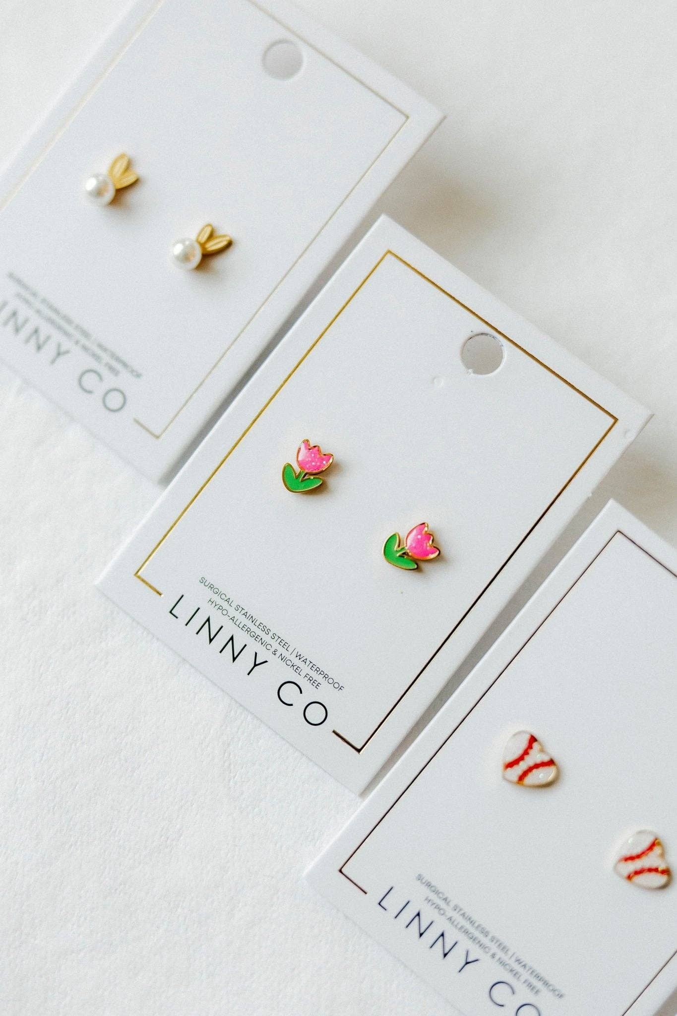 Screwback Stud Earrings - Tulip Pink