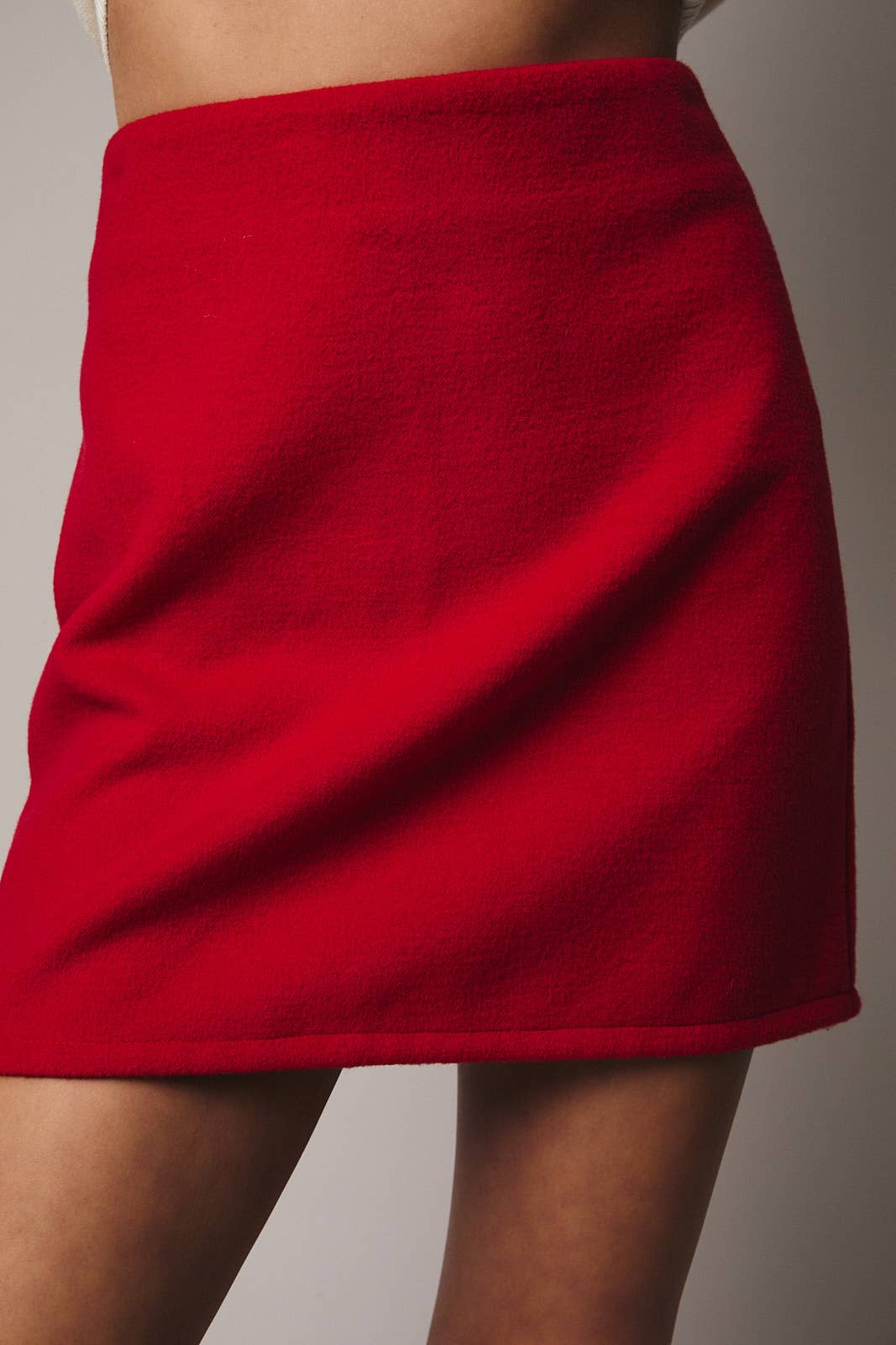 Holiday Red Mini Skirt