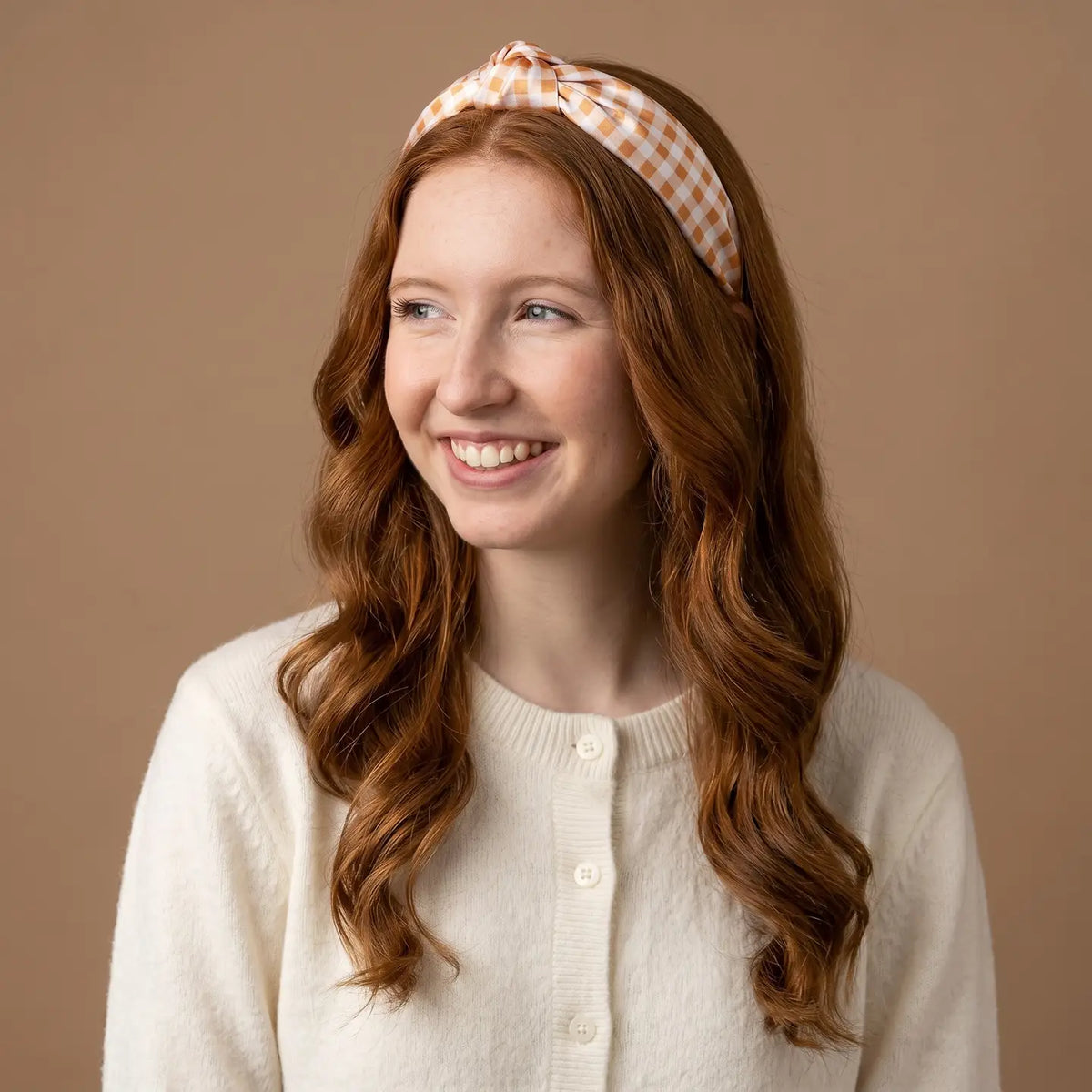 Maple Gingham Headband