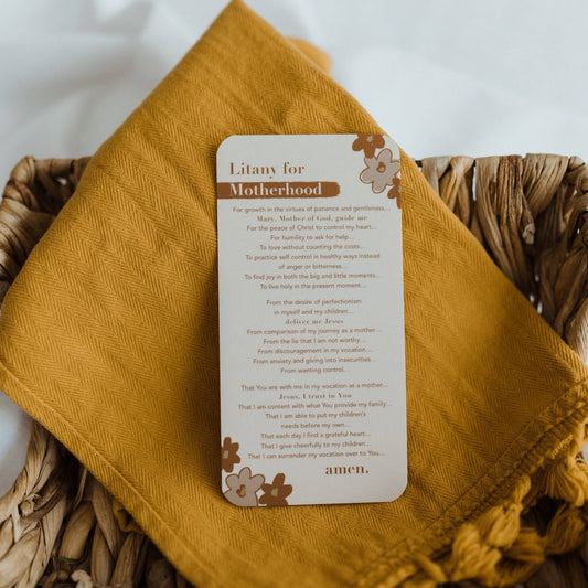Litany for Motherhood Prayer Card