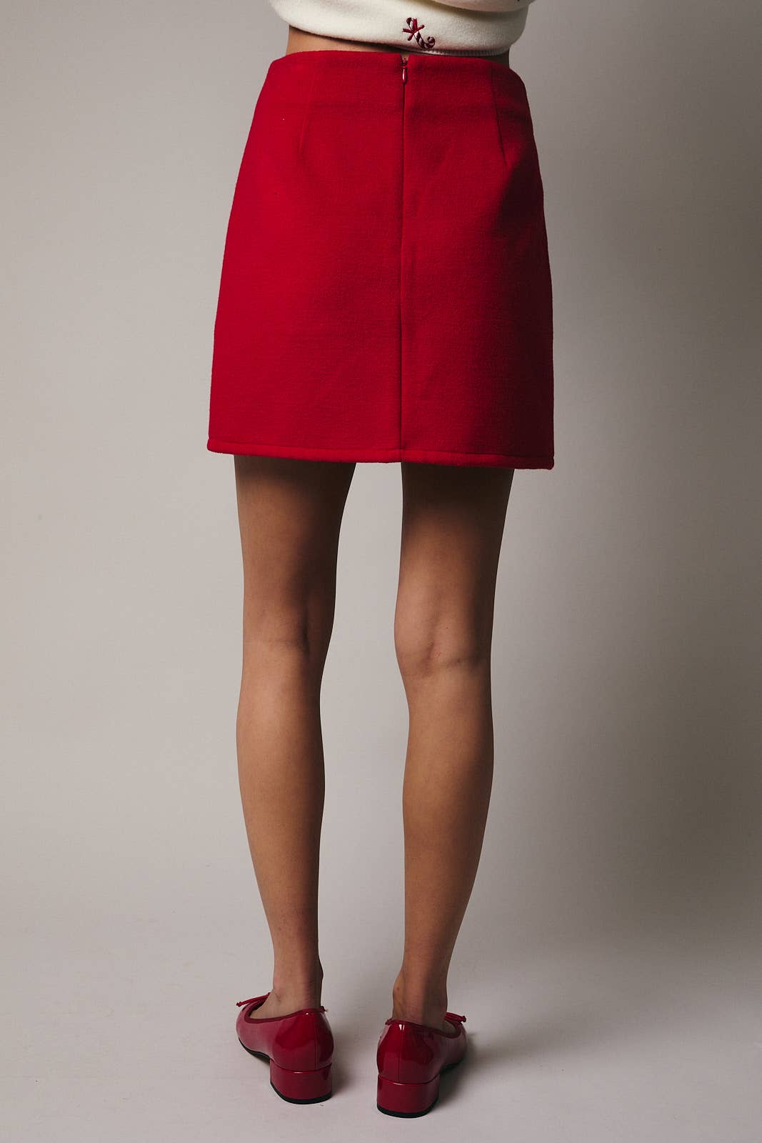 Holiday Red Mini Skirt