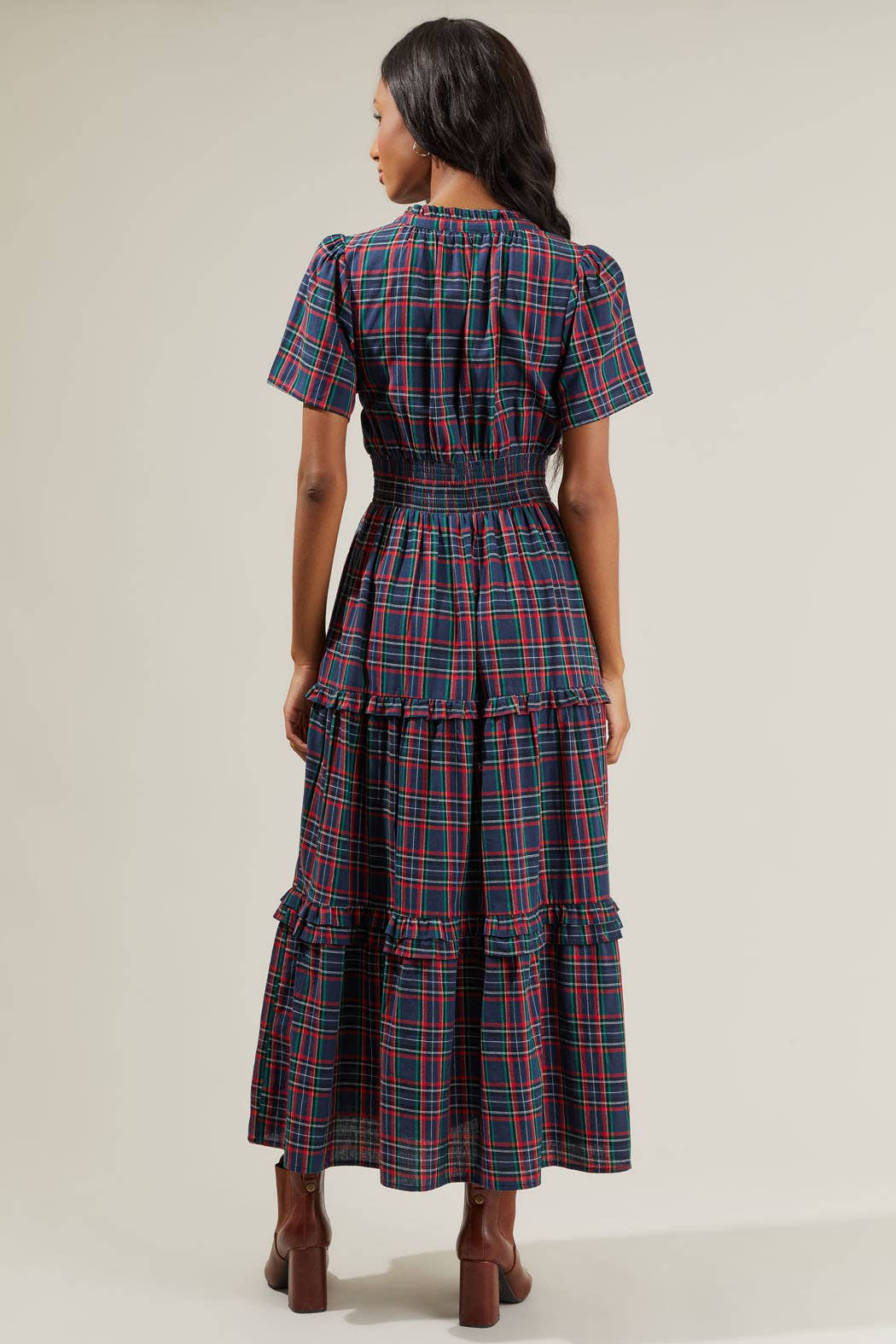 Miley Plaid Maxi Dress
