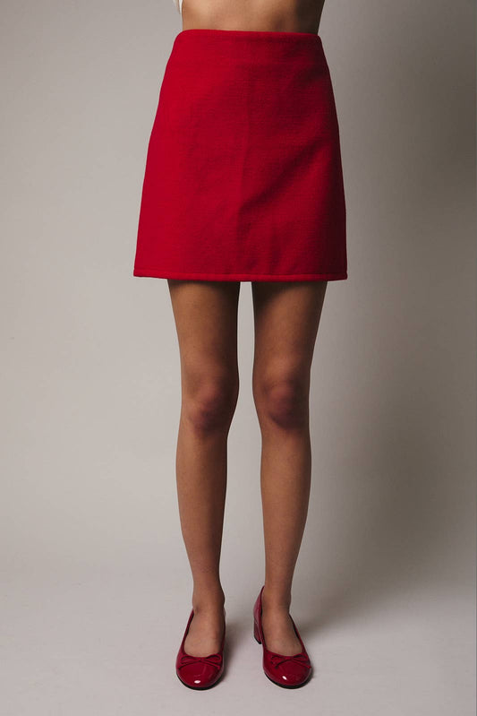 Holiday Red Mini Skirt