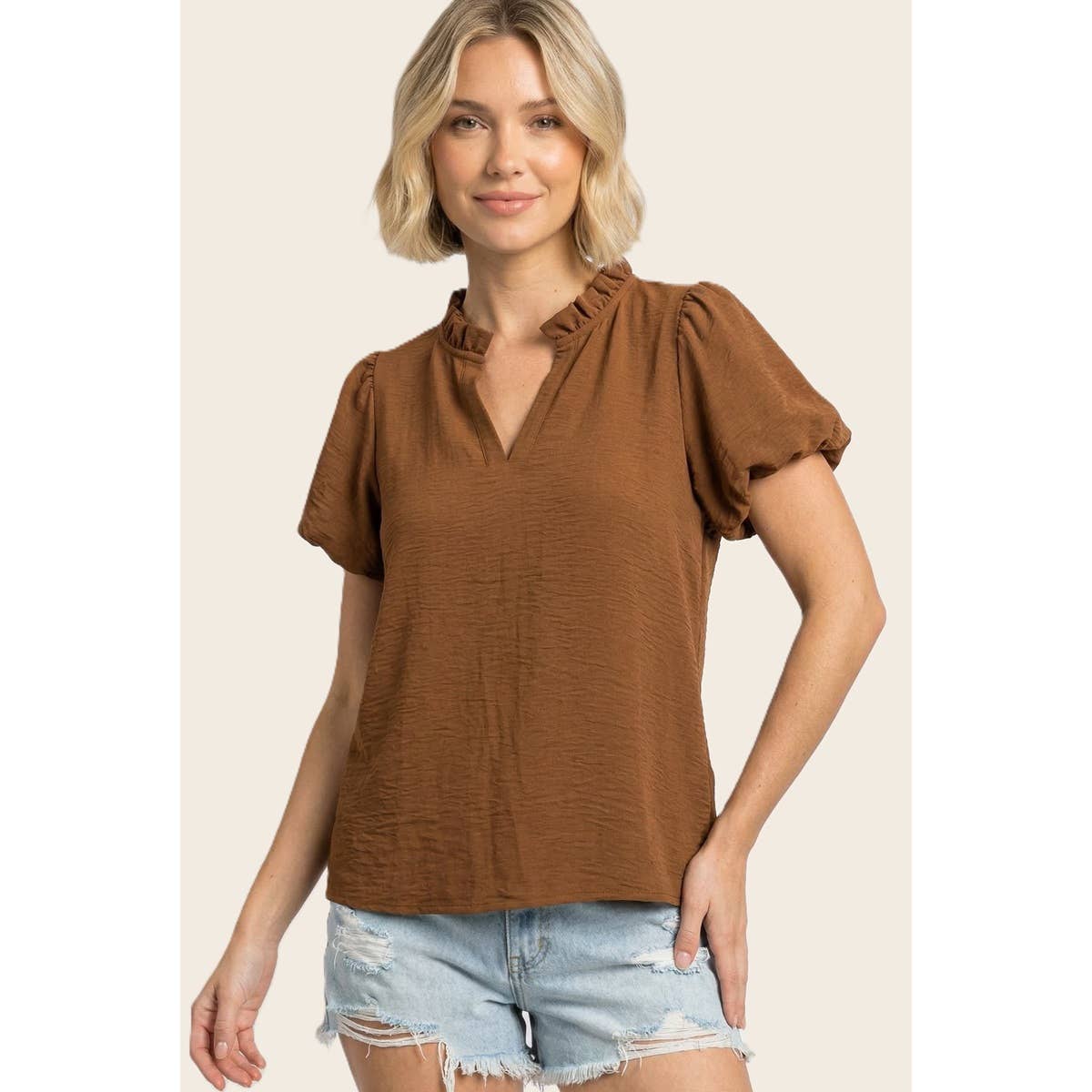 Riley Camel Blouse
