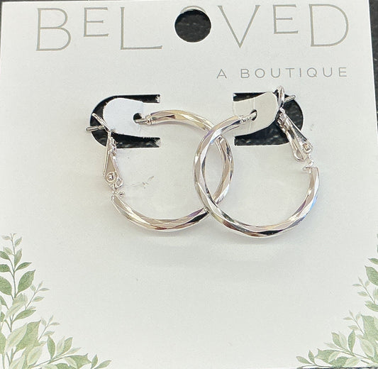 Medium Silver Hoop