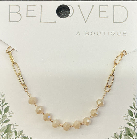 Dainty Contrast Necklace | Ivory
