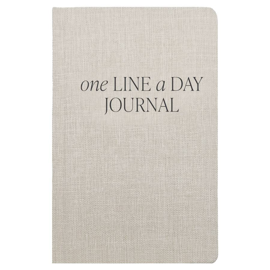 One Line A Day Fabric Journal - Tan