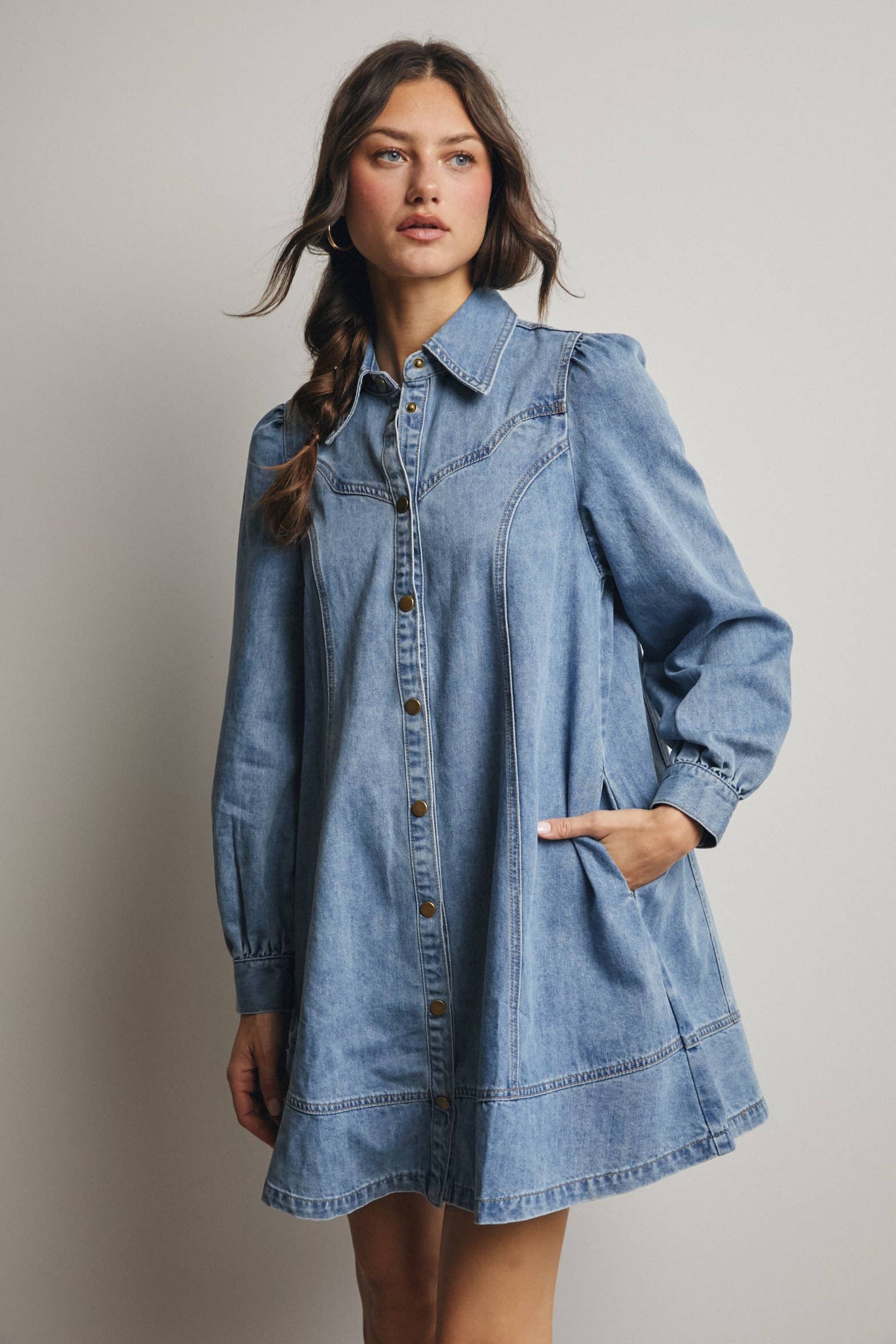 Freya Denim Dress | Medium Wash