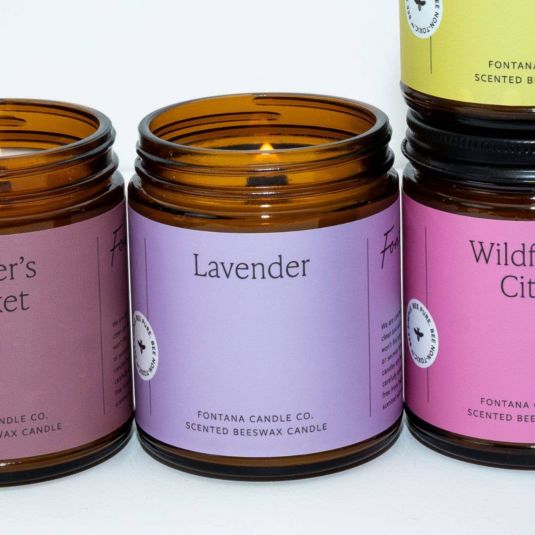 Lavender Beeswax & Essential Oil Jar Candle: Non-Toxic