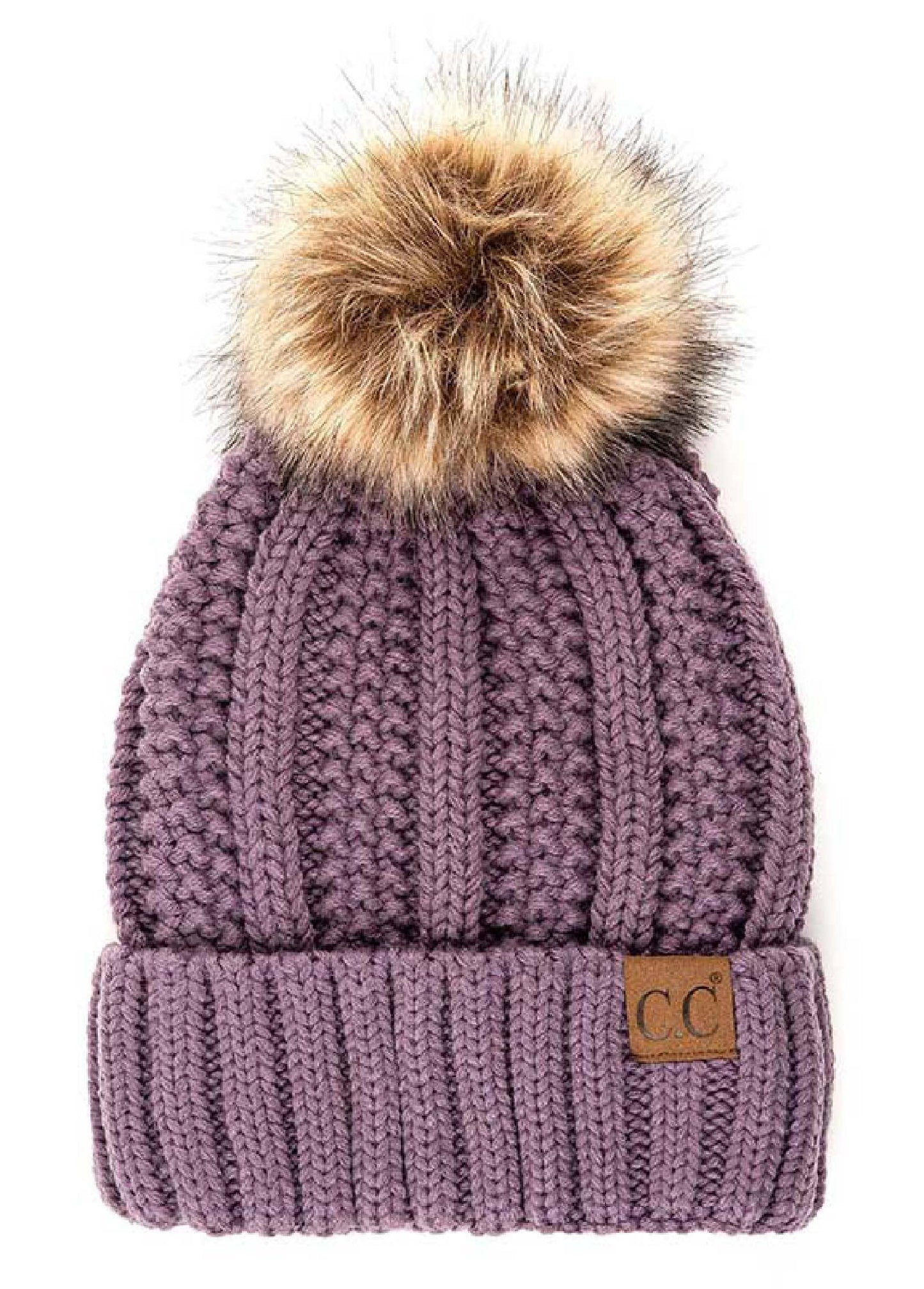Faux Fur Accented Beanie