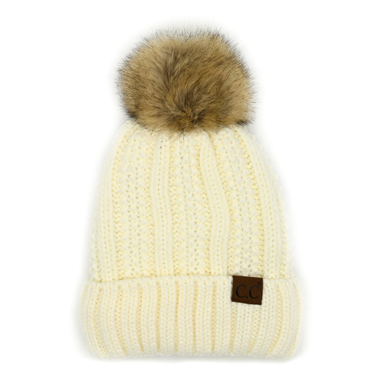 Faux Fur Accented Beanie