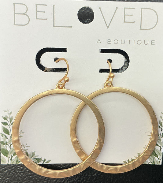 Gold Open Circle Dangle