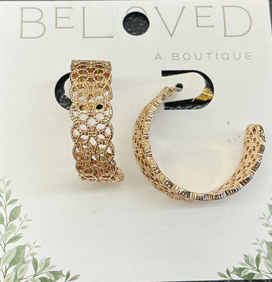 Large Gold Braided Hoop
