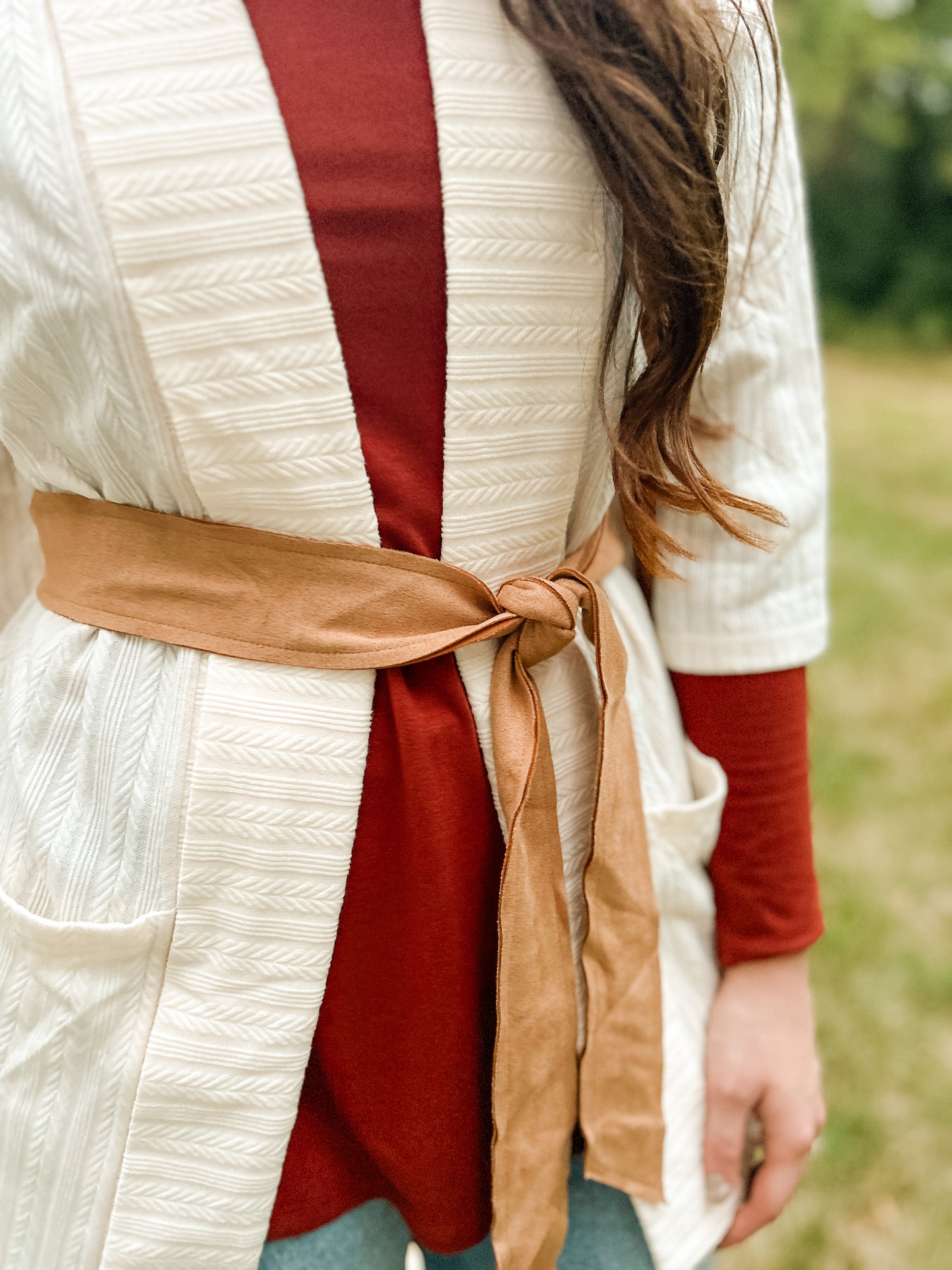 Cream Kimono with Belt