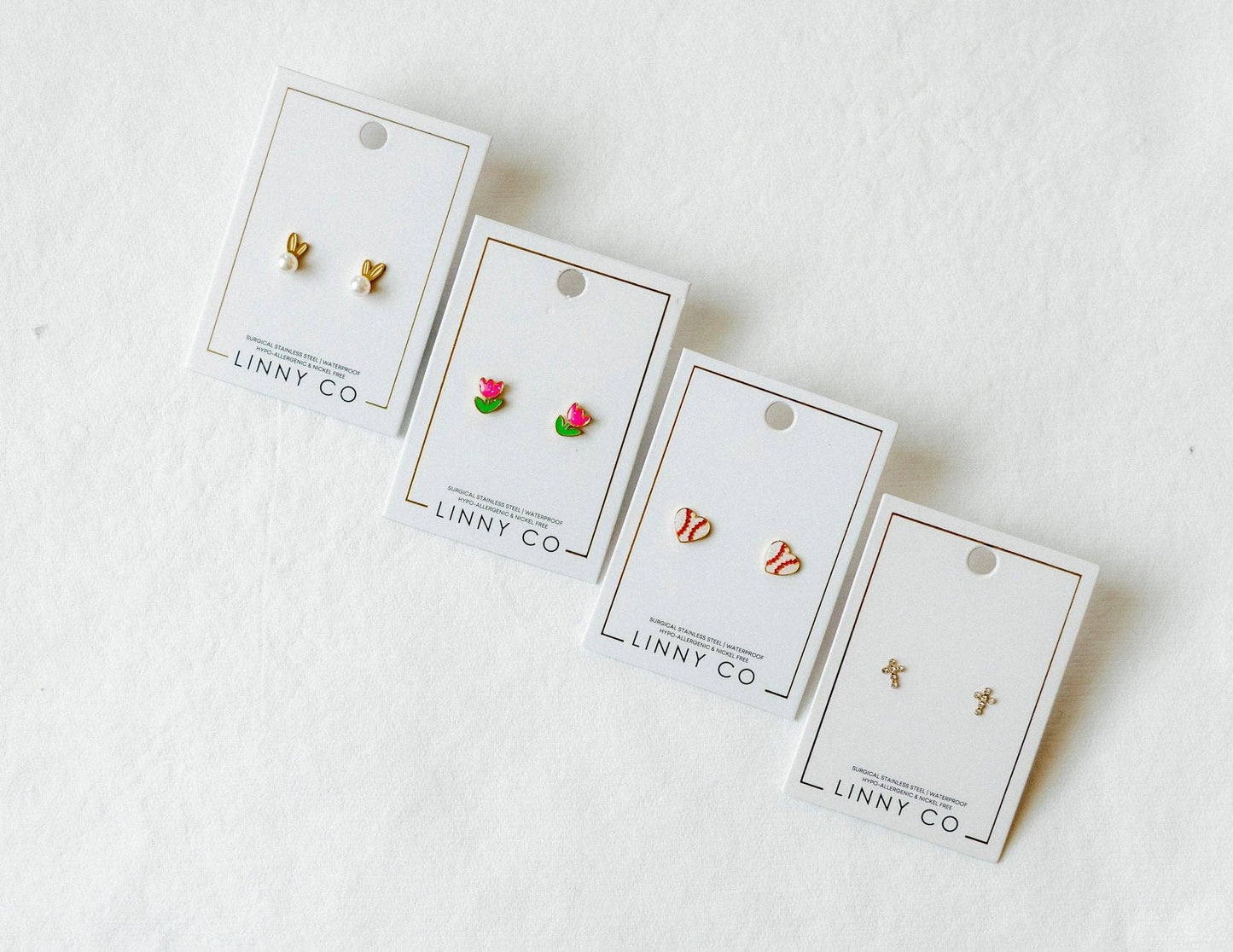 Screwback Stud Earrings - Tulip Pink