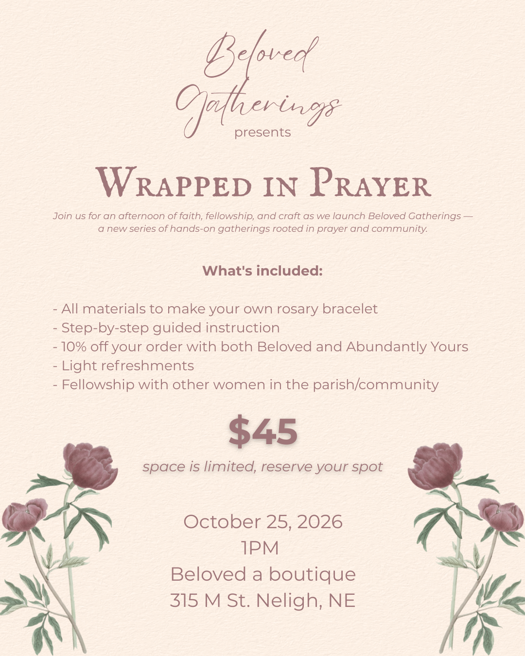 Wrapped in Prayer Ticket