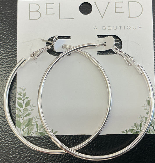 Silver Hoop - Large