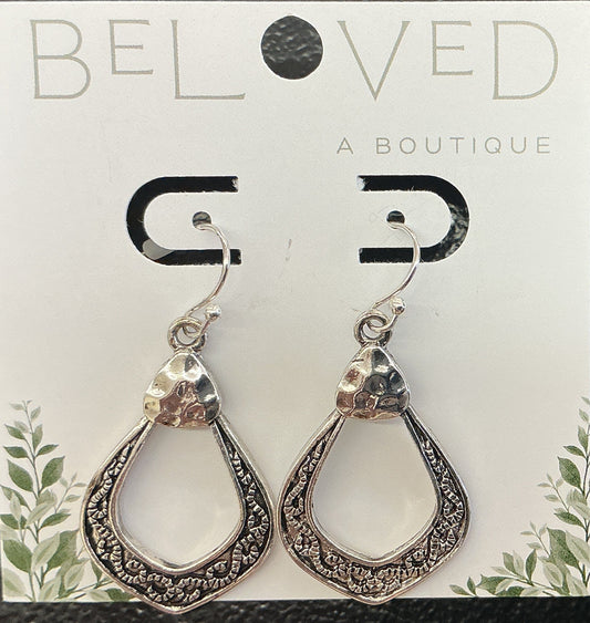 Silver Teardrops w/ Detail