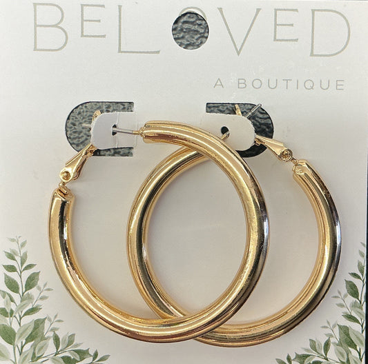 Large Gold Bold Hoop