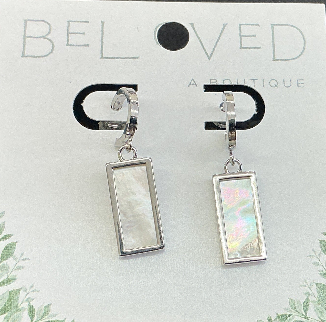 Square Mother of Pearl - Silver