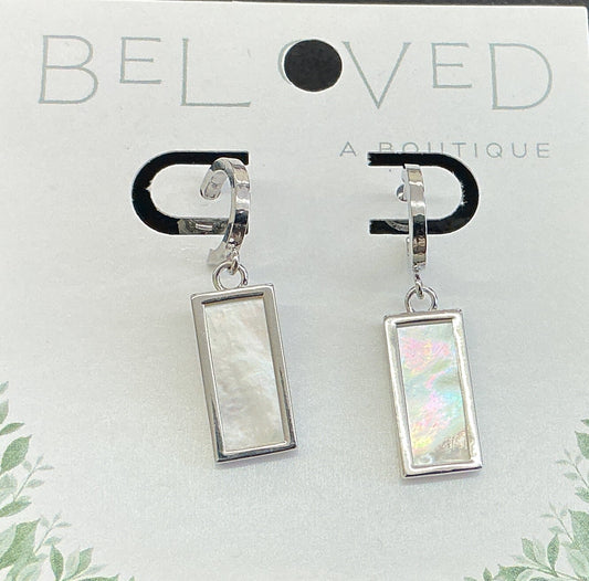 Square Mother of Pearl - Silver