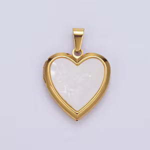 Pearl Heart Locket | Gold