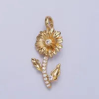 Gold birth flower charm