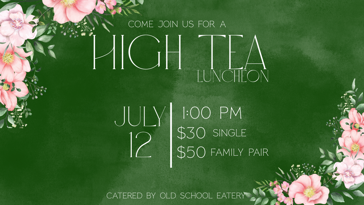 Secret Garden High Tea Luncheon | Single Ticket