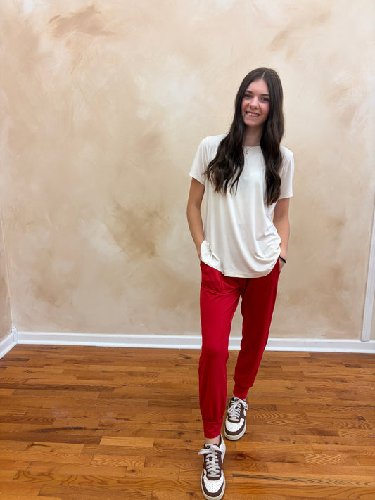 Herbie Red Joggers