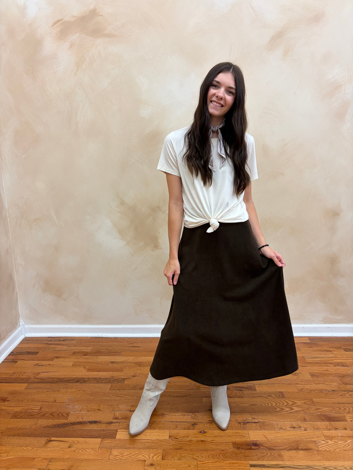 Magnolia Knit Skirt | Brown