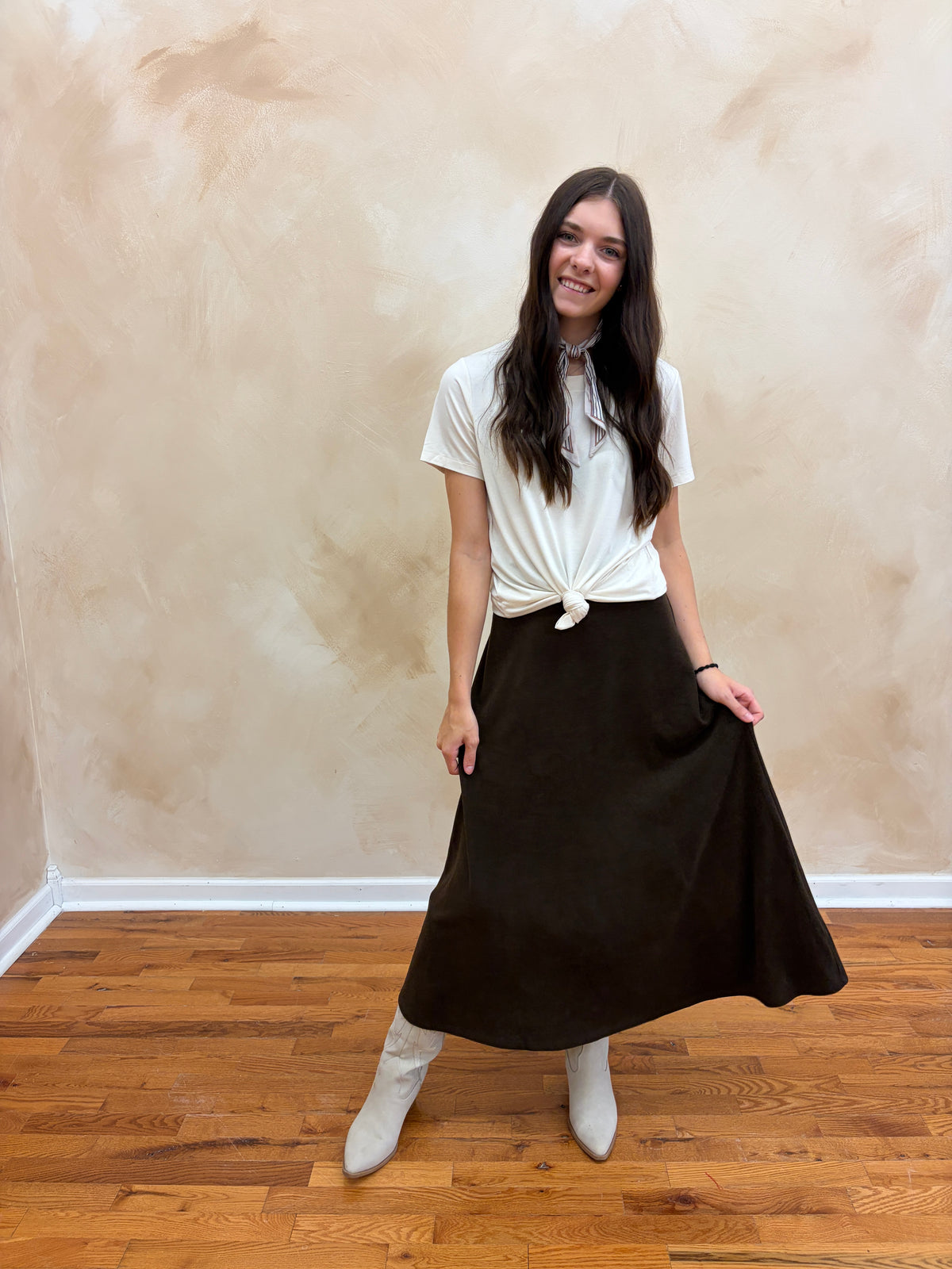 Magnolia Knit Skirt | Brown