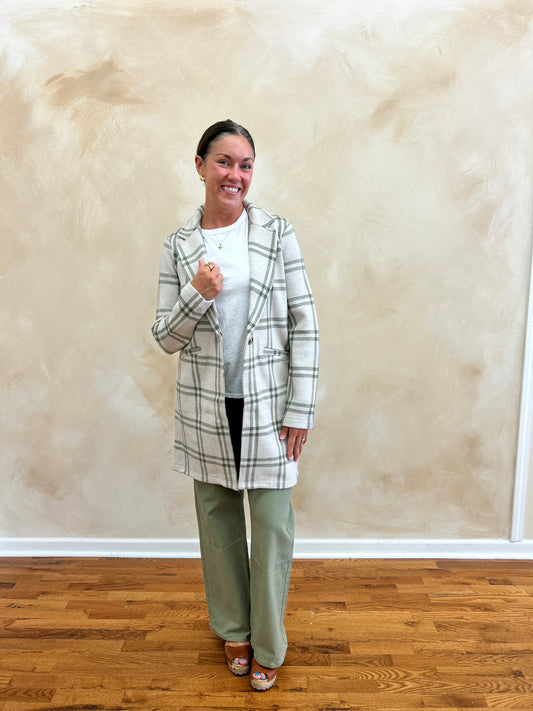 Kenzie Coat | Olive Plaid