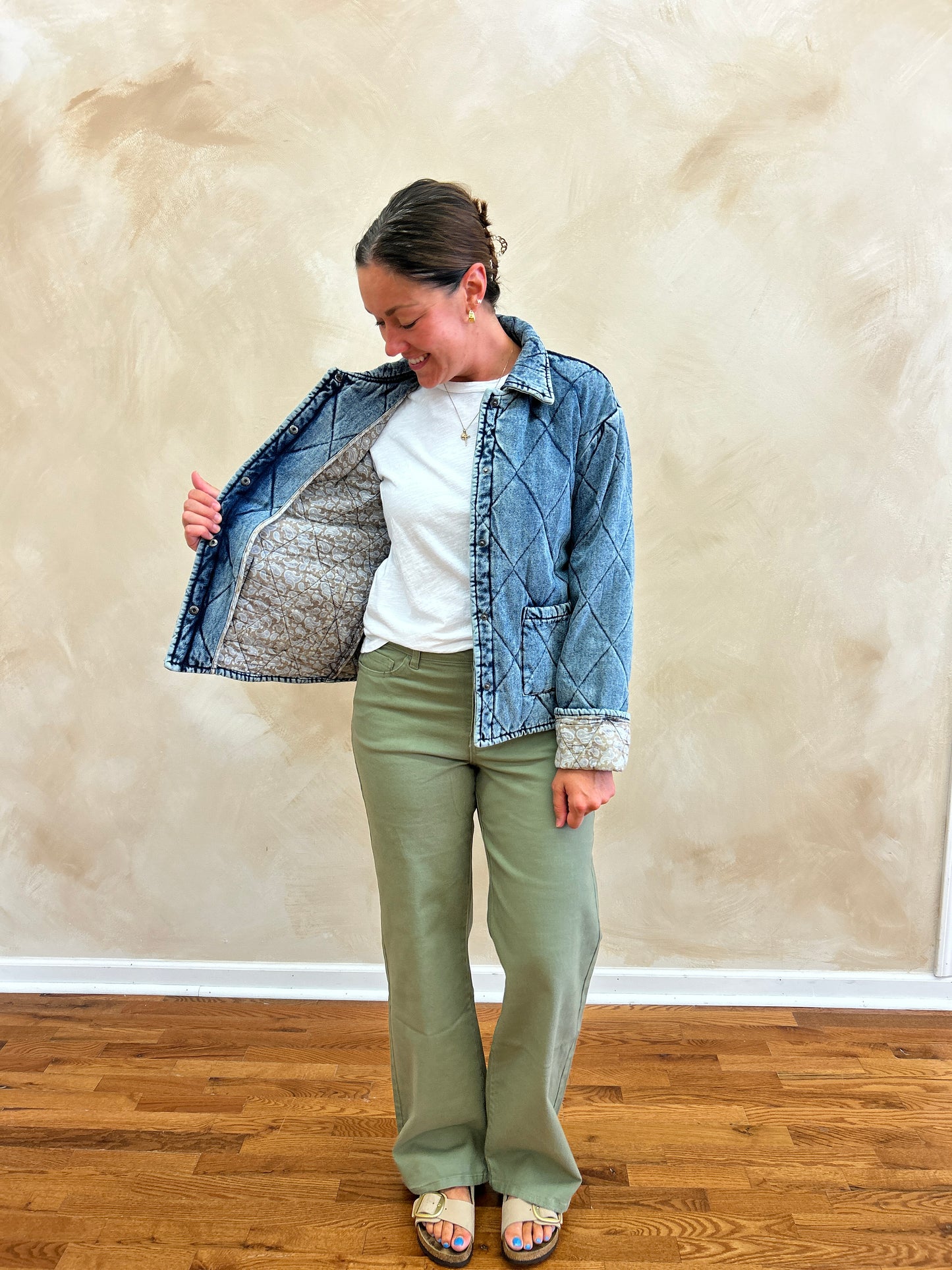 Quilted Denim Jacket