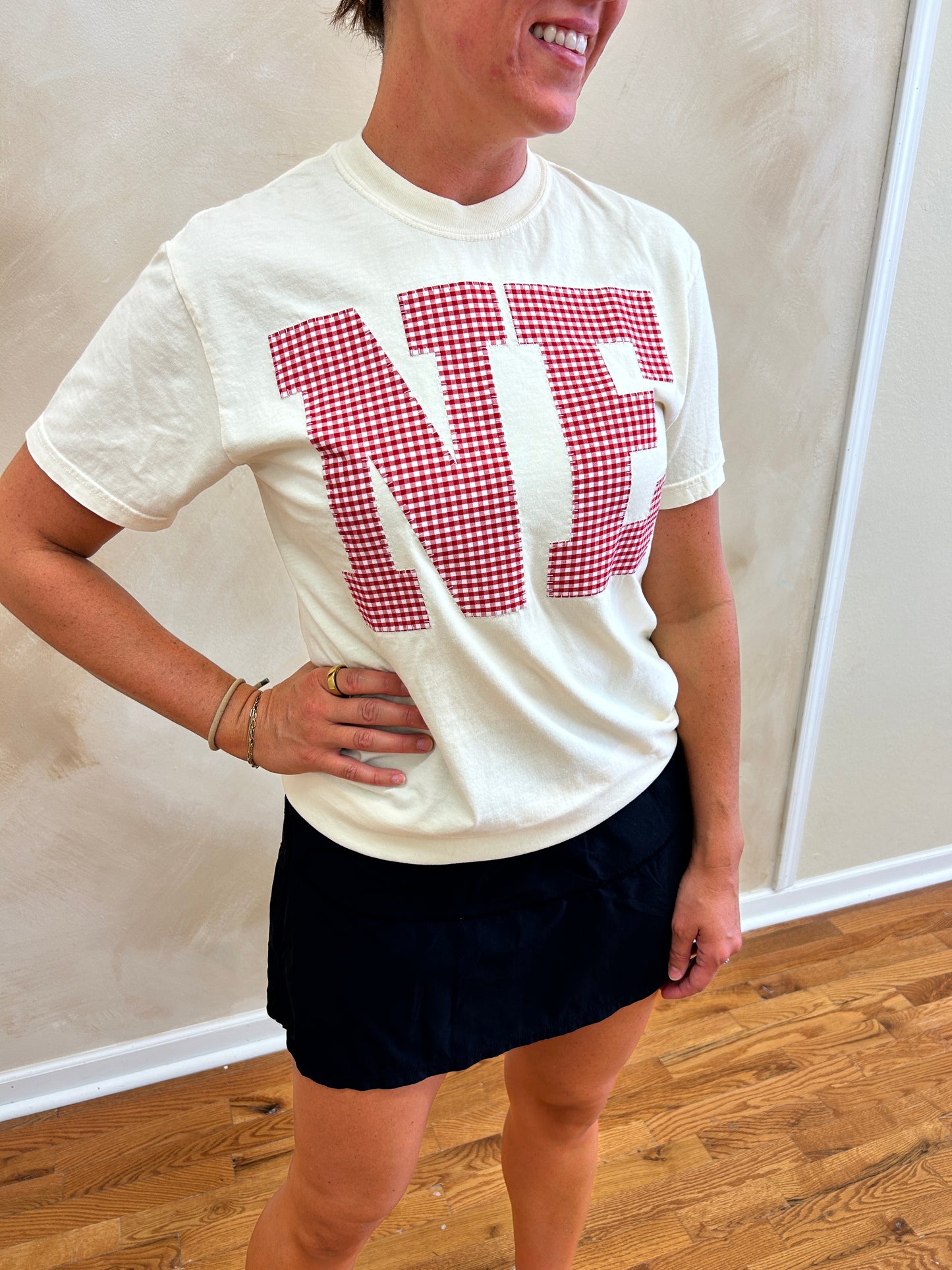 Gingham NE Tee