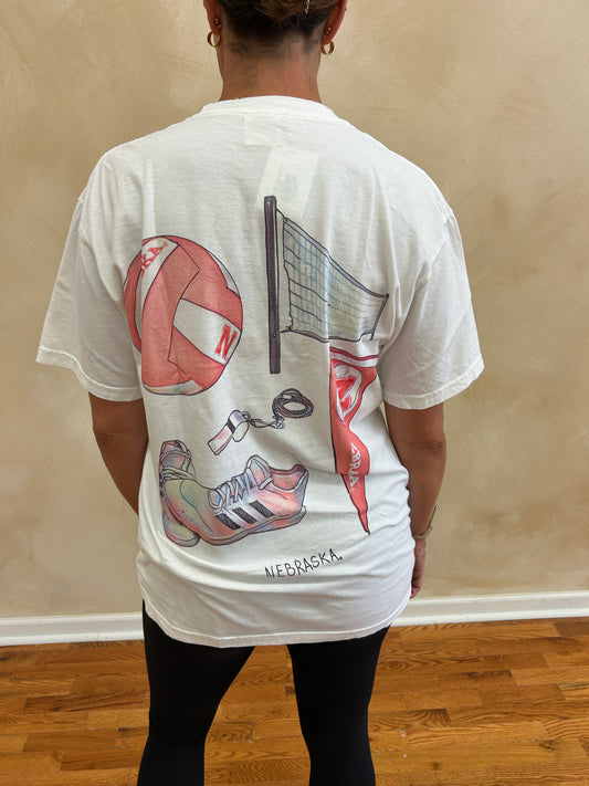Husker Volleyball Memorabilia Tee