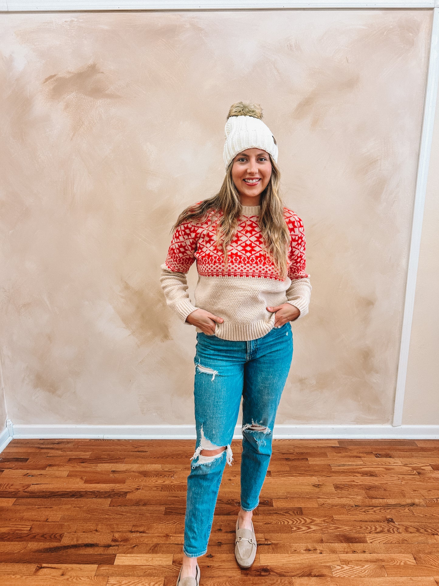 Faux Fur Accented Beanie