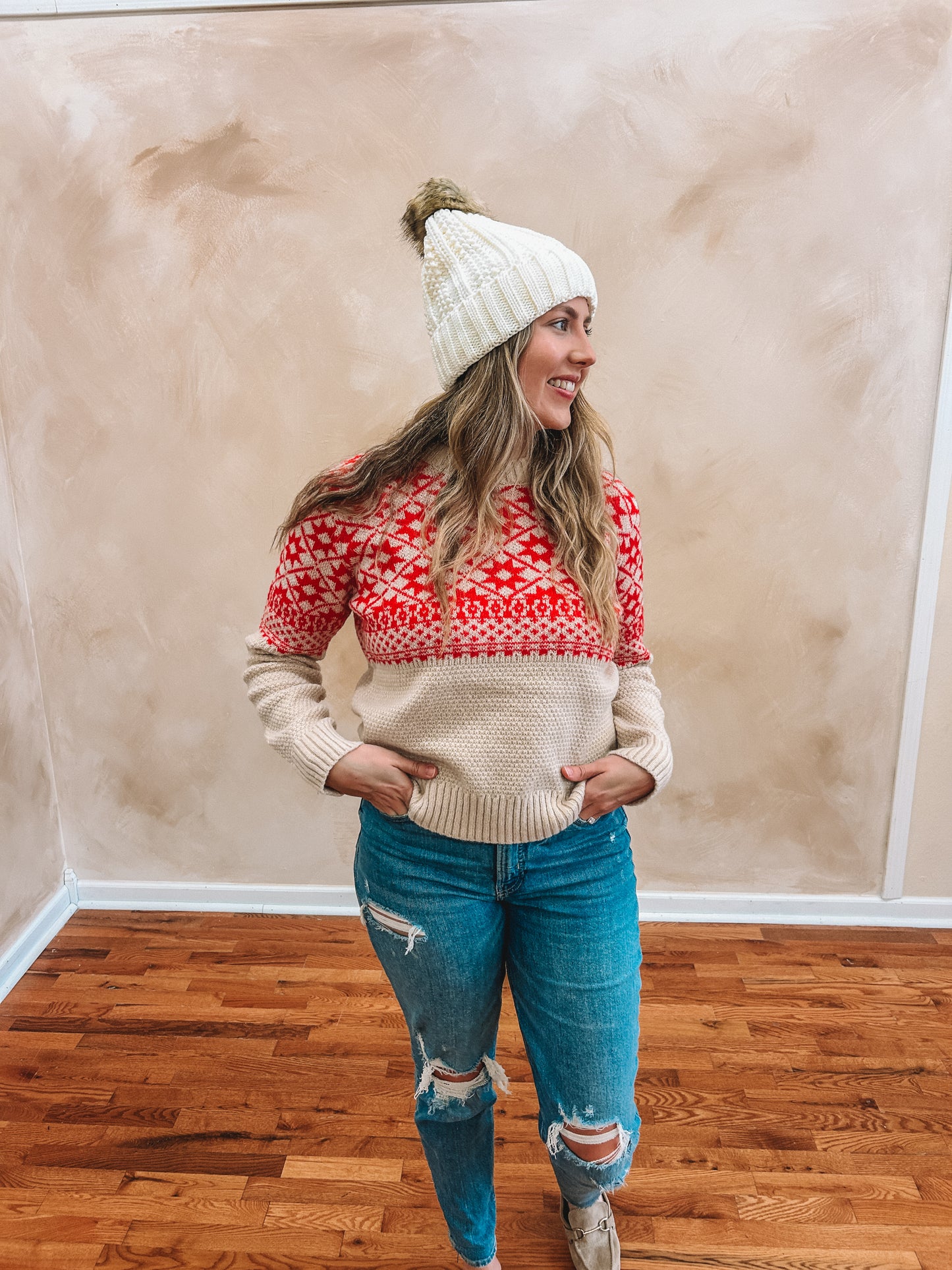 Faux Fur Accented Beanie