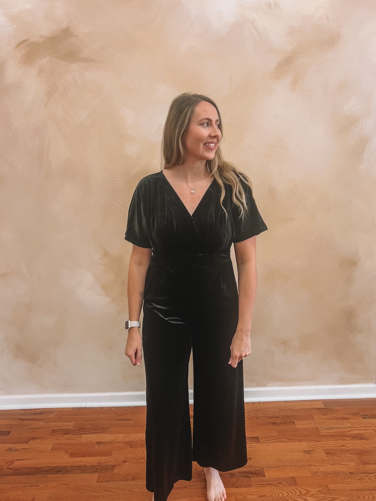 Cora Velvet Jumpsuit | Black