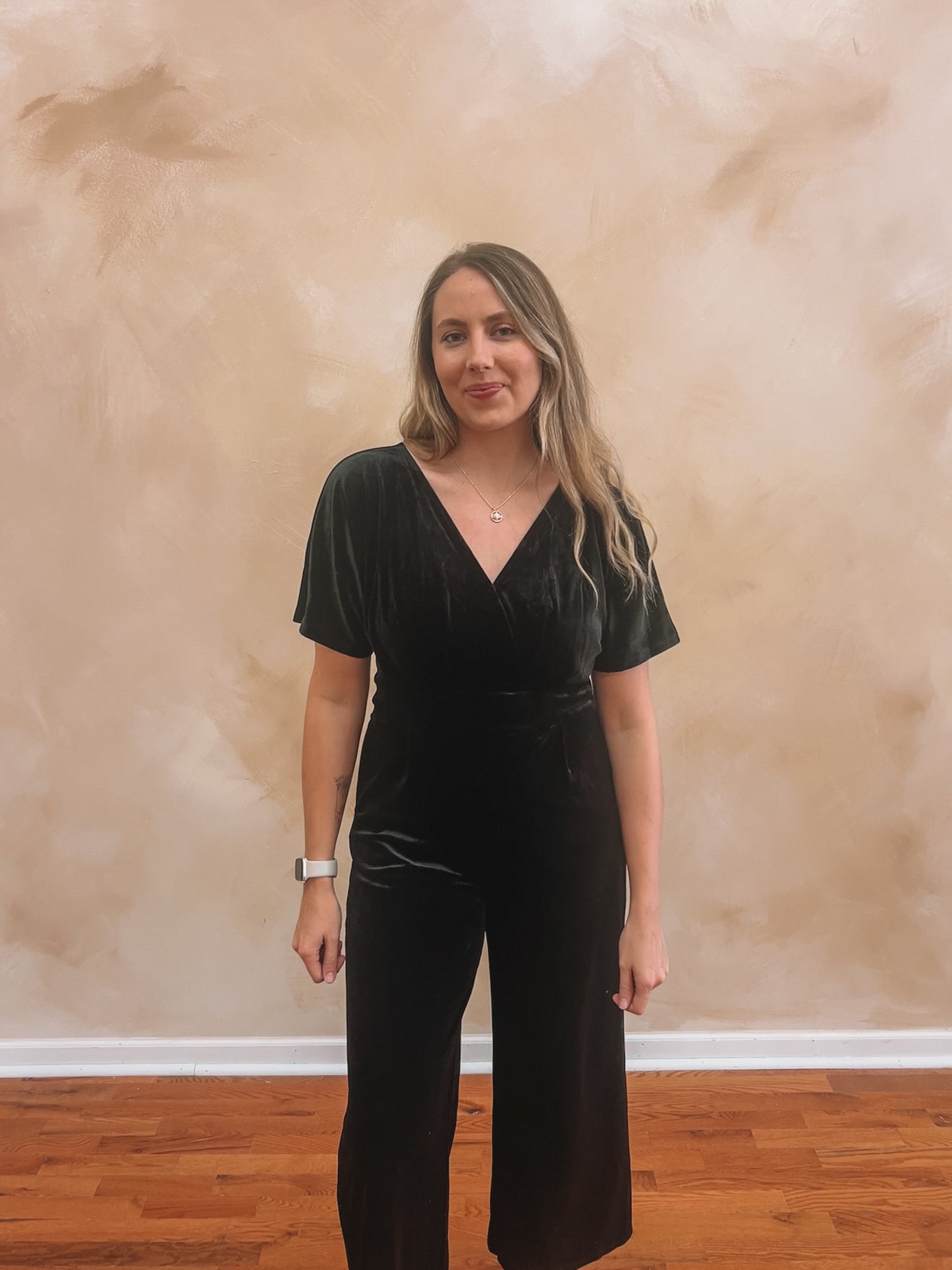 Cora Velvet Jumpsuit | Black