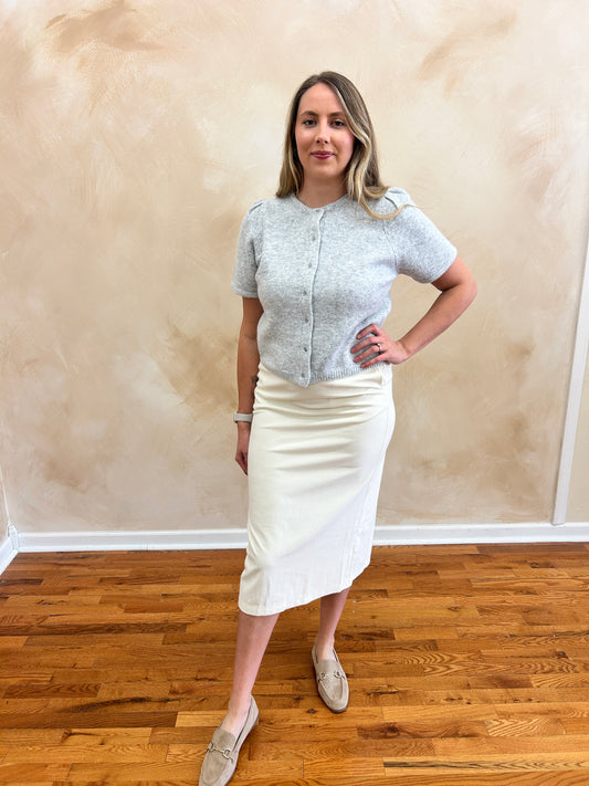 Ivory Midi Skirt