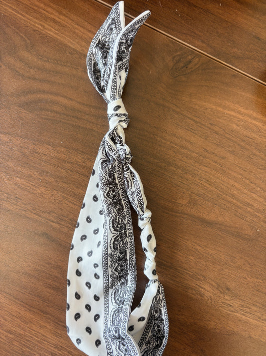 White Bandanna Scarf