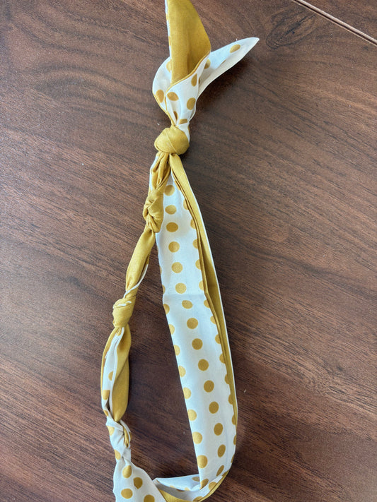 Yellow Polkadot Scarf
